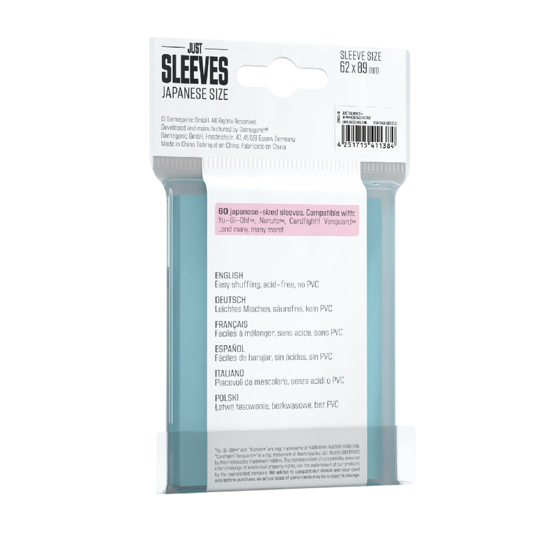 Just Sleeves 60 Japanese Size – Clear